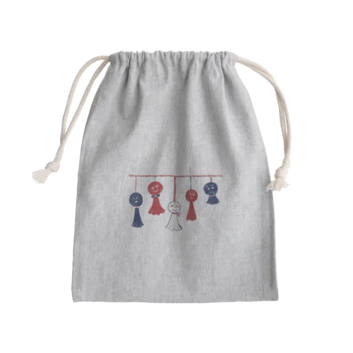 【日本レトロ#11】てるてる坊主 Mini Drawstring Bag