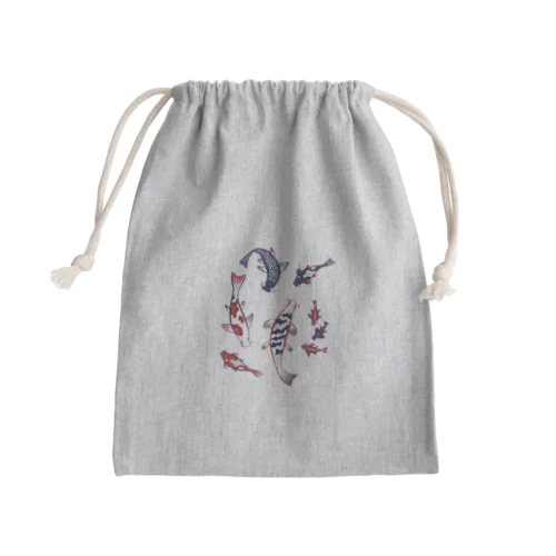 【日本レトロ#12】鯉  Mini Drawstring Bag