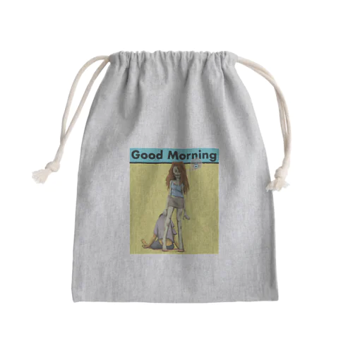 Good Morning coffee Mini Drawstring Bag