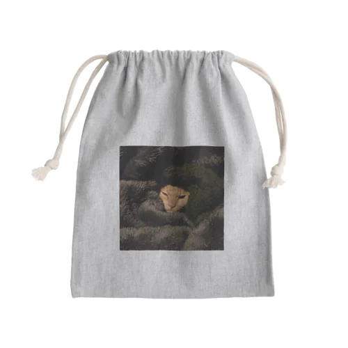 埋もれ猫 Mini Drawstring Bag