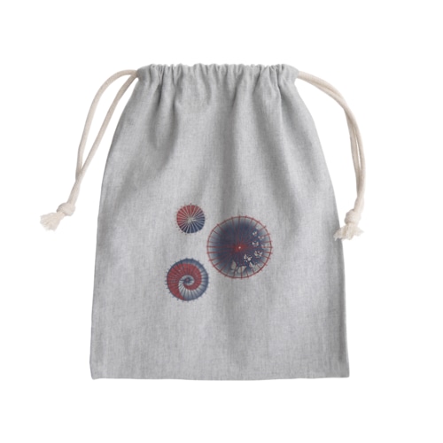 【日本レトロ#15】和傘 Mini Drawstring Bag