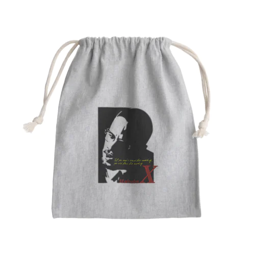 MALCOLM X Mini Drawstring Bag