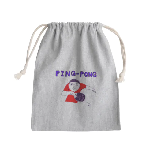 卓球好き限定デザイン「ピンポン」（Tシャツ・パーカー・グッズ・ETC） Mini Drawstring Bag