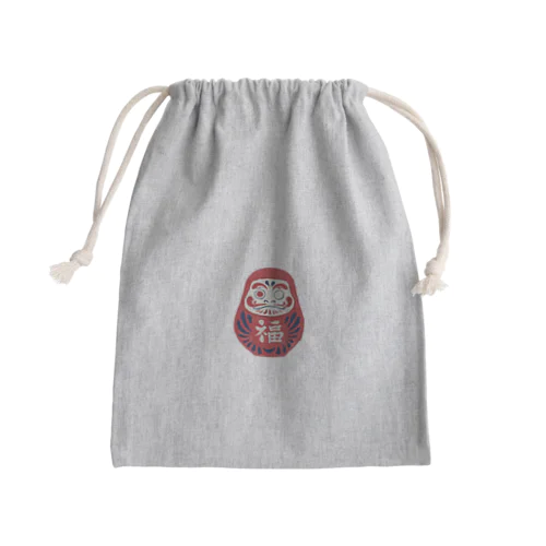 【日本レトロ#16】だるま Mini Drawstring Bag