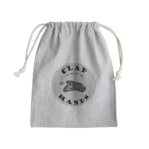 モノクロなクラップくん！ Mini Drawstring Bag