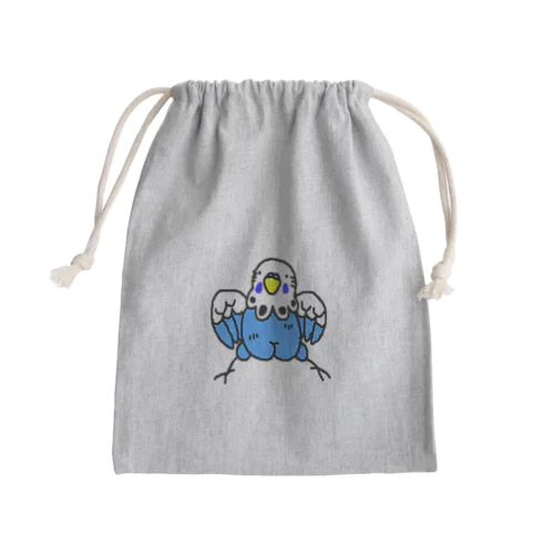 ウキウキインコ Mini Drawstring Bag