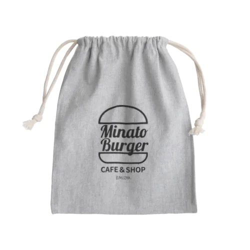 MinatoBurgerグッズ（ブラック） Mini Drawstring Bag