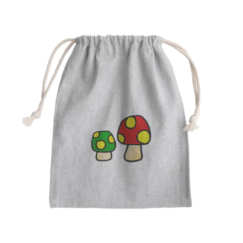 ミニドクキノコ Mini Drawstring Bag