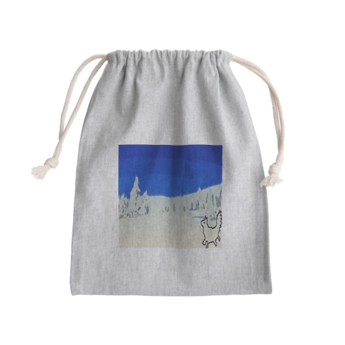 蔵王の樹氷 Mini Drawstring Bag