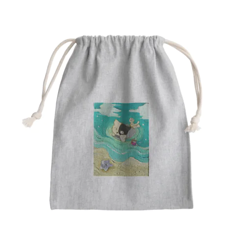 フローティングキャット Mini Drawstring Bag