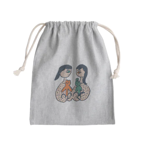人形あそび Mini Drawstring Bag