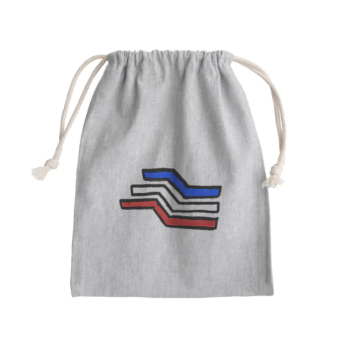 スリーライントリコロール Mini Drawstring Bag