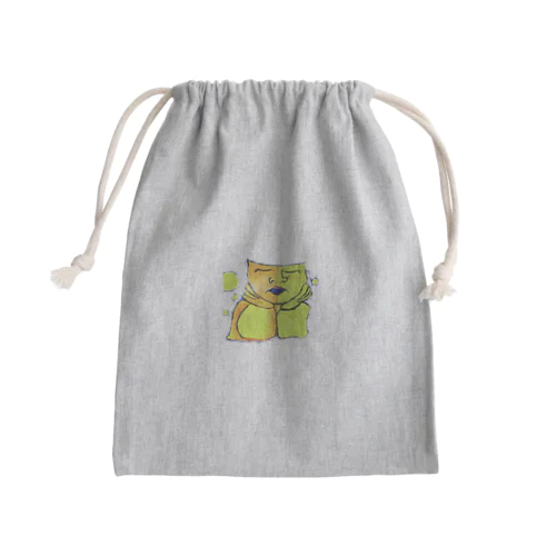 方杖つく赤ちゃん👶 Mini Drawstring Bag