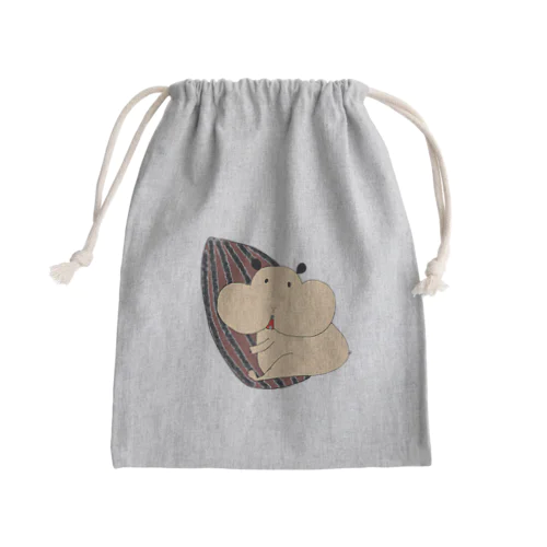 おなかいっぱいたべたい Mini Drawstring Bag