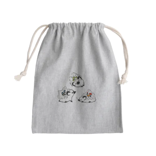 鉱石ねずみｽﾞ Mini Drawstring Bag