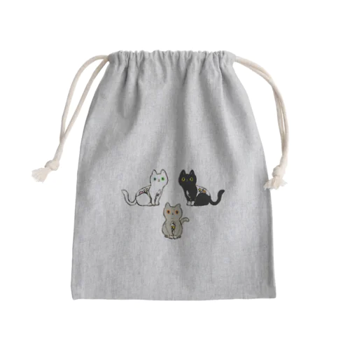 鉱石時ねこ Mini Drawstring Bag