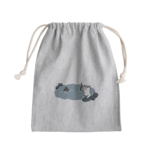 湯ったりねこ Mini Drawstring Bag