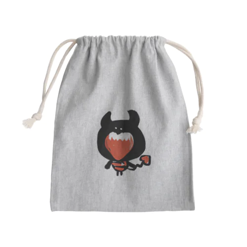 【巾着】くろでび くずし絵 Mini Drawstring Bag