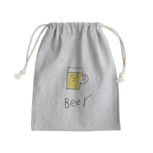 ビールくん Mini Drawstring Bag