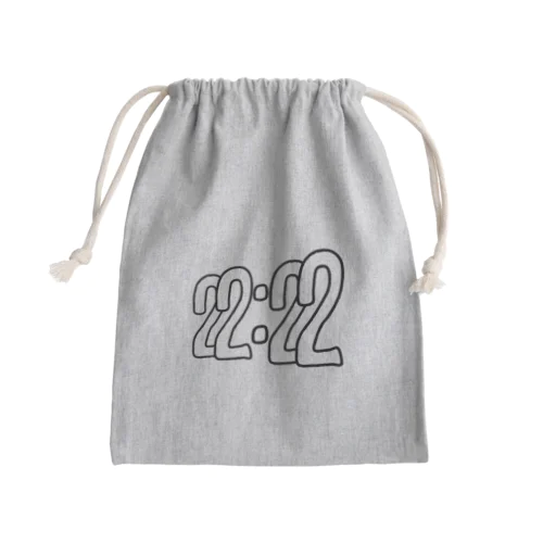 22じ22ふん Mini Drawstring Bag