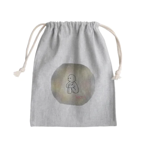 happy person Mini Drawstring Bag