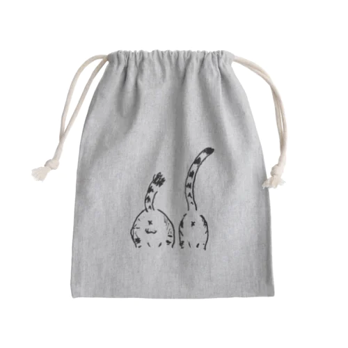 マルとクル おしり Mini Drawstring Bag