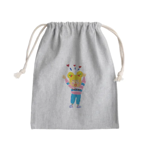 Wow!とおどろく女の子 Mini Drawstring Bag