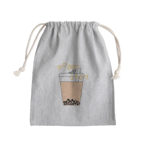 enjoy life タピオカパンダ Mini Drawstring Bag