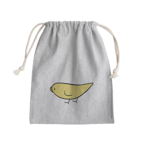 とことこセキセイインコルチノーちゃん【まめるりはことり】 Mini Drawstring Bag