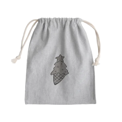 Cream-Tree Mini Drawstring Bag