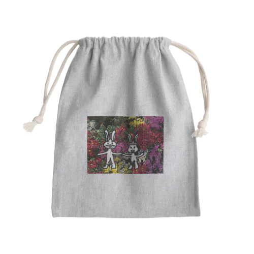 ウサ栗　秋のおデート Mini Drawstring Bag