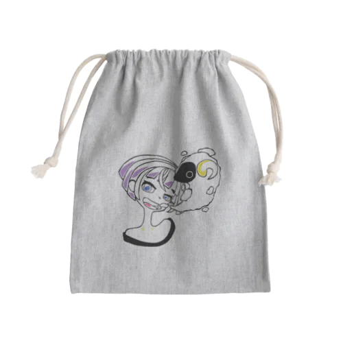 吐き出される羊 Mini Drawstring Bag