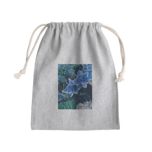 蒼あじさい Mini Drawstring Bag
