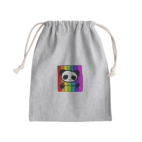 LGBT手話パンダ Mini Drawstring Bag