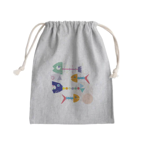 カラフルボーン Mini Drawstring Bag