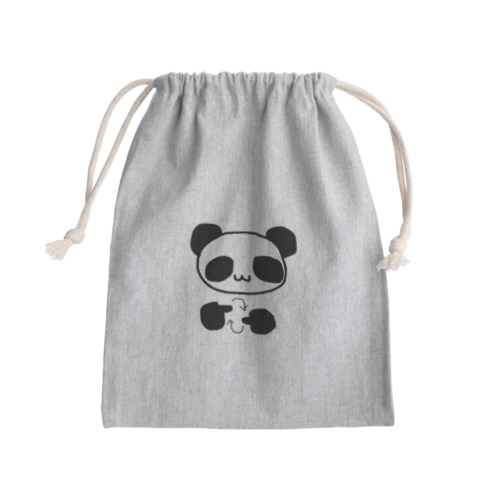 手話で「手話」を表現するパンダ Mini Drawstring Bag