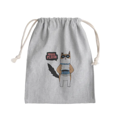 ツナをねだるジンジャーくん Mini Drawstring Bag