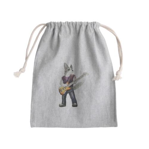 ベースコーギー（ブルーマール） Mini Drawstring Bag
