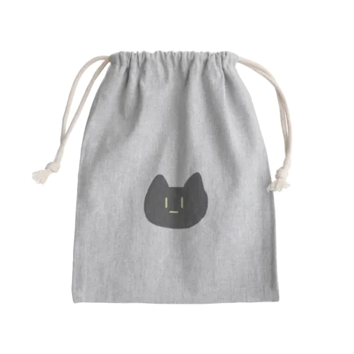 ねこ(黒) Mini Drawstring Bag