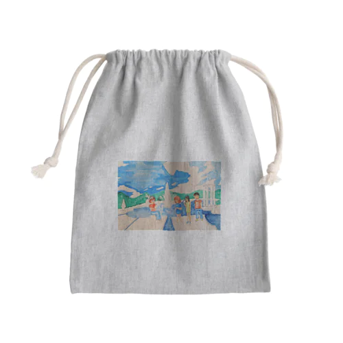 芹が谷公園での一幕 Mini Drawstring Bag