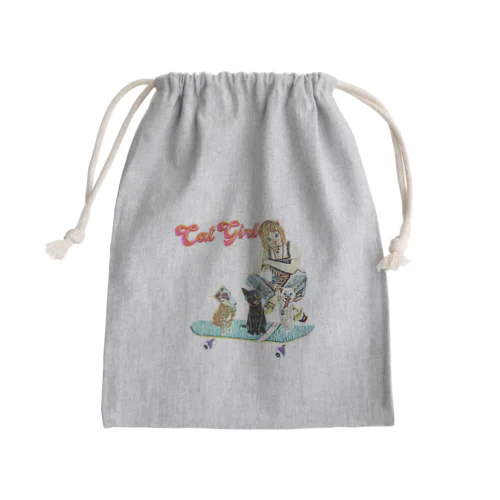 CAT GIRL チビ猫合唱団 Mini Drawstring Bag