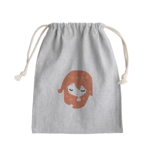 オレンジの子 Mini Drawstring Bag