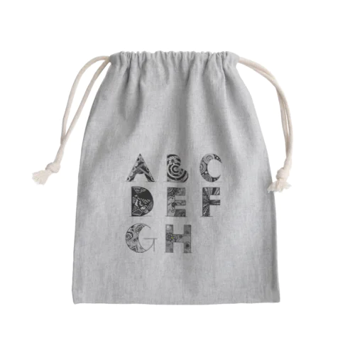 ABCDEFGH  Mini Drawstring Bag