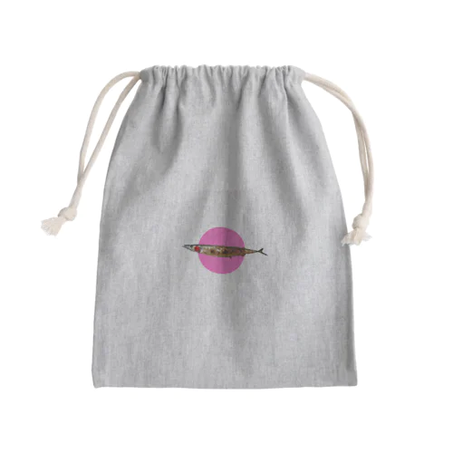 やいてるさんま Mini Drawstring Bag