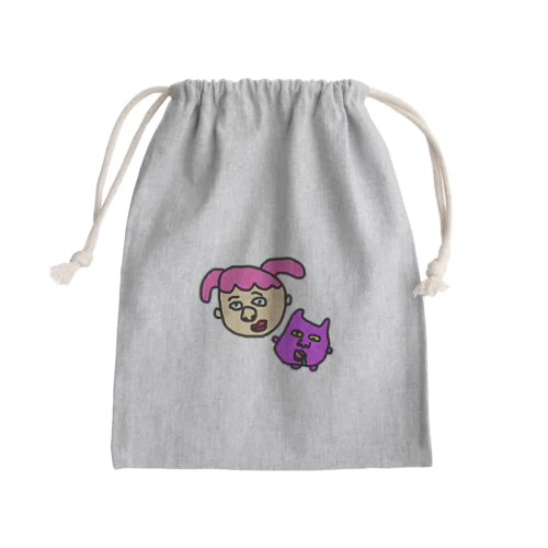 ねじとおばけ Mini Drawstring Bag