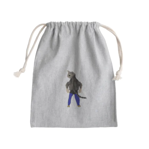 上半身が発達している猫 Mini Drawstring Bag