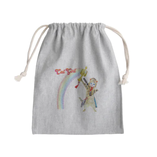 CAT GIRL 福娘 Mini Drawstring Bag