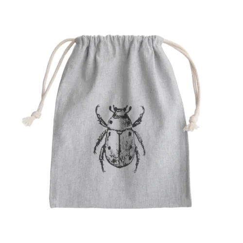 コガネムシ(黒ver.) Mini Drawstring Bag