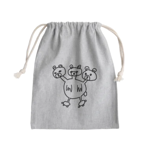 地獄のクマ Mini Drawstring Bag