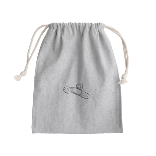 絆創膏おふとん(モノクロ) Mini Drawstring Bag
